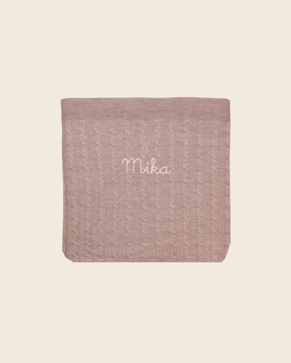 Merino Baby Blanket- Bow Design - Image 3