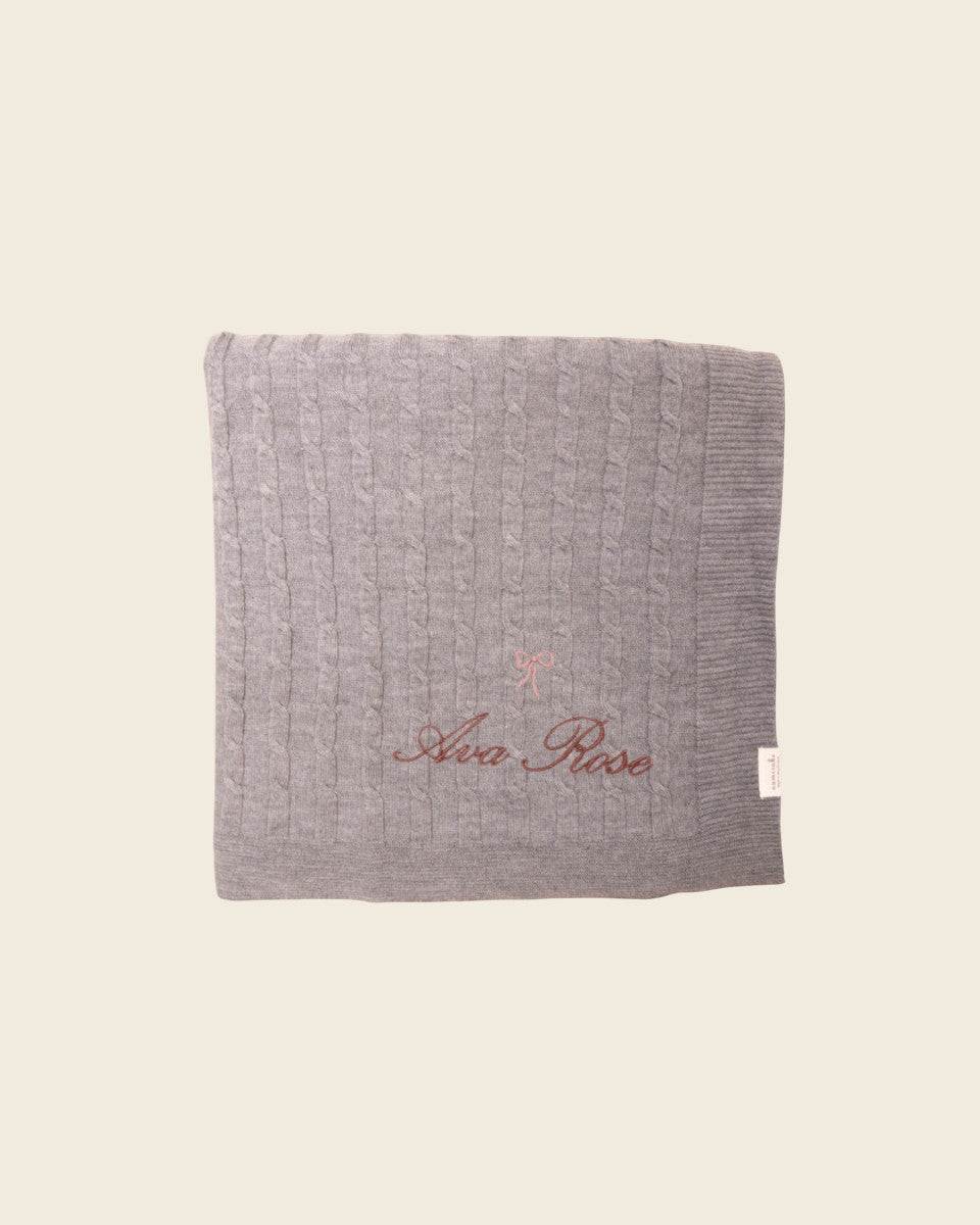 Merino Baby Blanket- Bow Design - Image 6