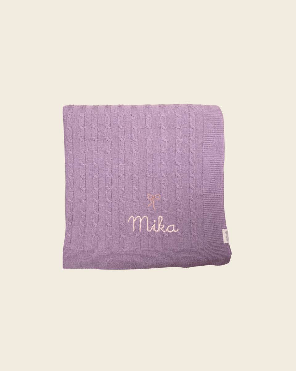 Merino Baby Blanket- Bow Design - Image 7
