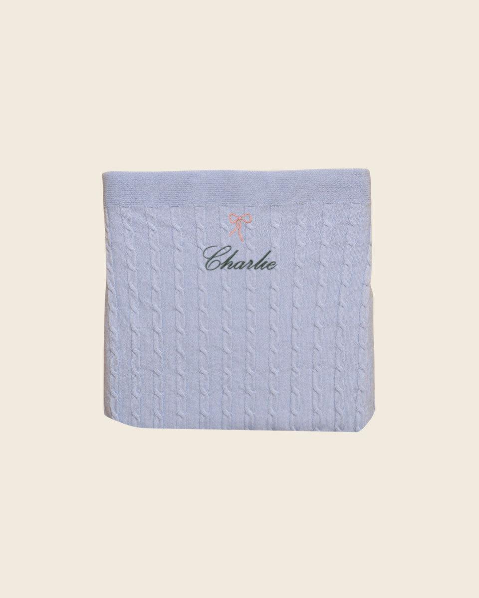 Merino Baby Blanket- Bow Design - Image 8