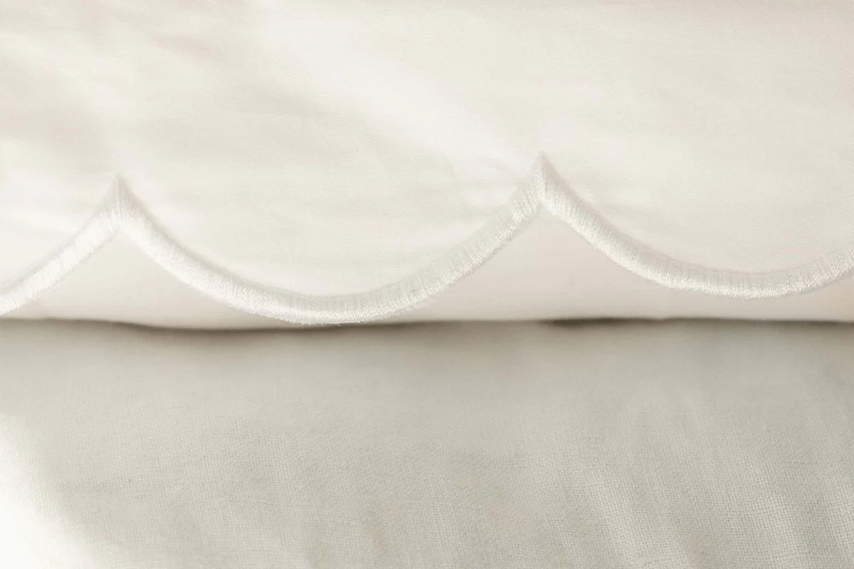 Pillowcase- White Scalloped Edge - Image 6