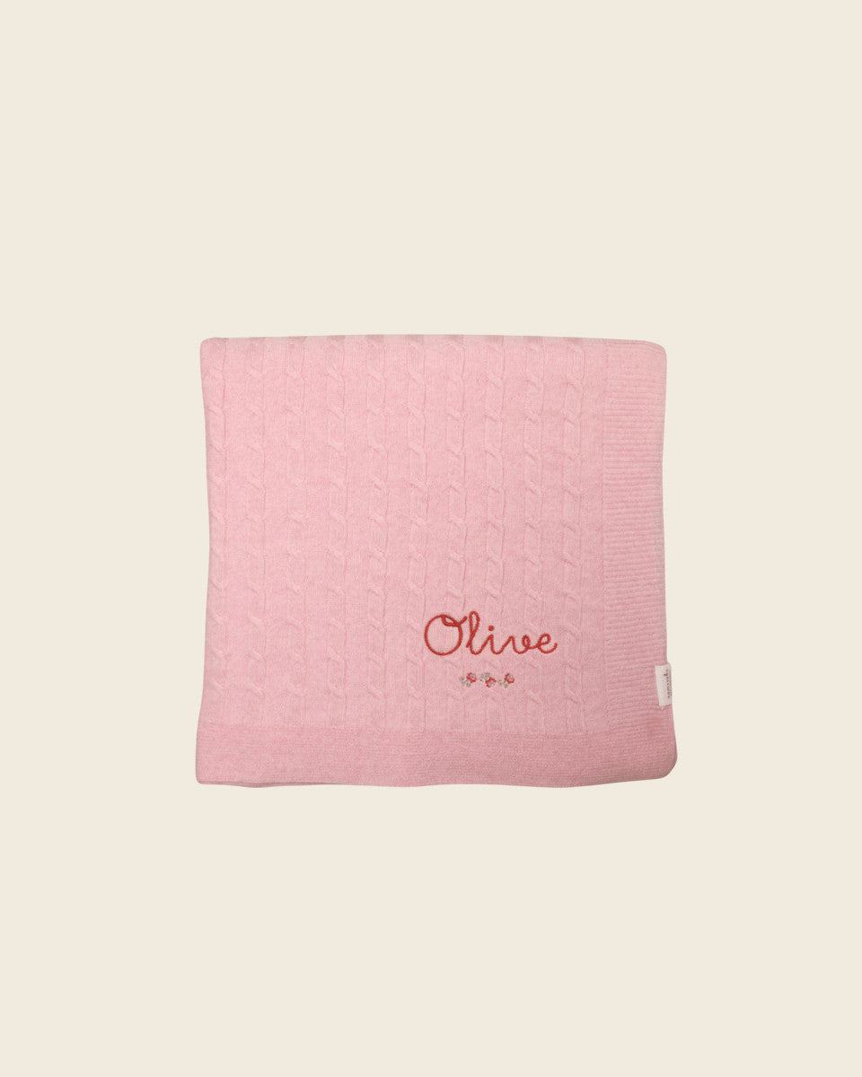 Merino Baby Blanket - Rosette Design - Image 5