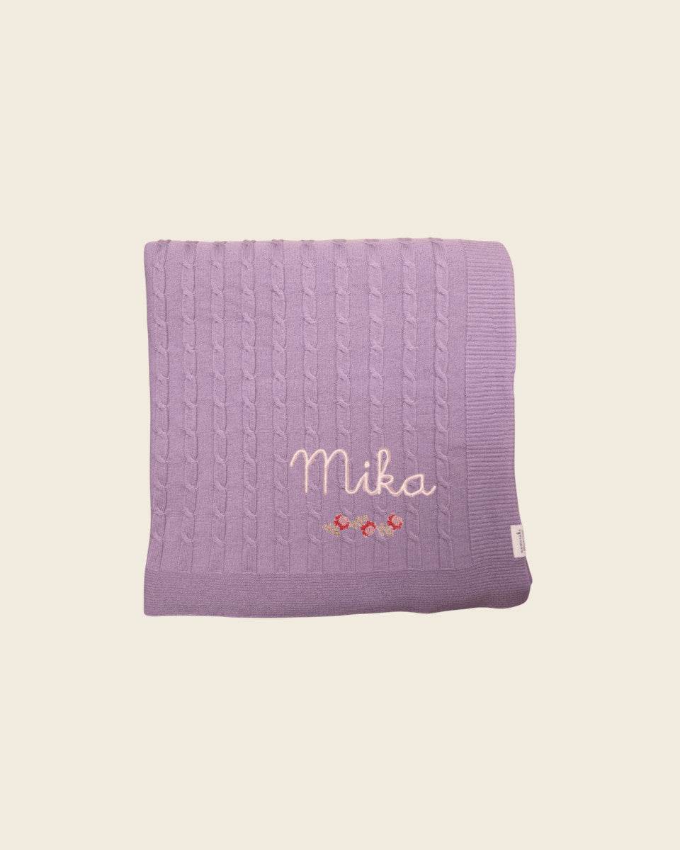 Merino Baby Blanket - Rosette Design - Image 6